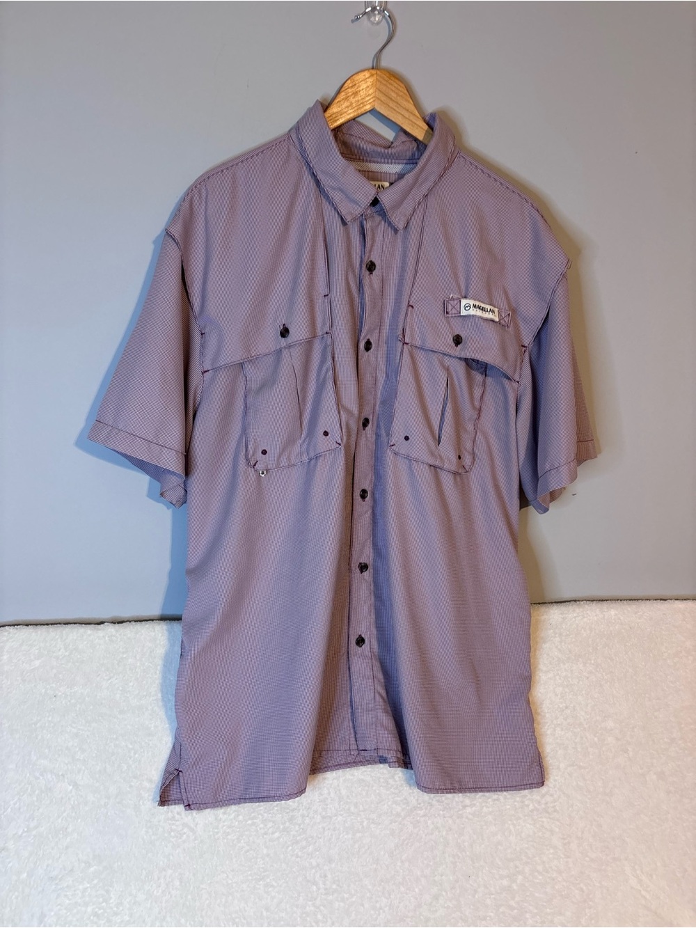 Mulligan Men’s Short Sleeve Eggplant,Wine colored  Minimalist Gorpcore Sz XL